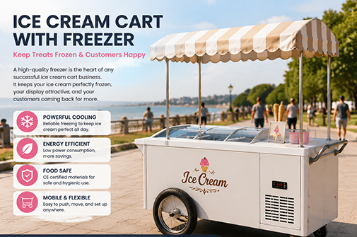 Ice Cream Carts with Freezer
