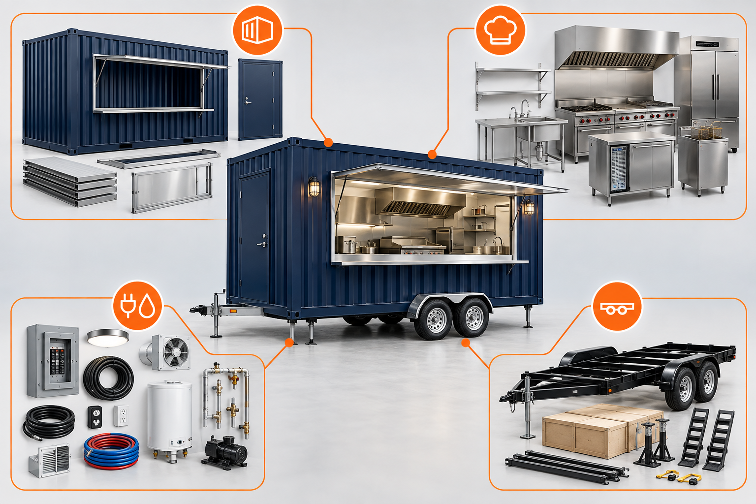 Cost components of a custom steel container restaurant quotation