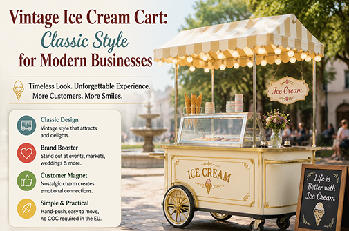 vintage ice cream cart
