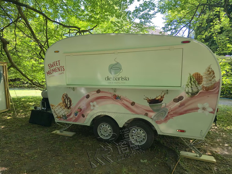 KN-CFB400 mobile dessert trailer side exterior