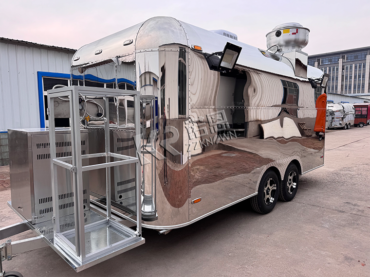 square-top food trailer