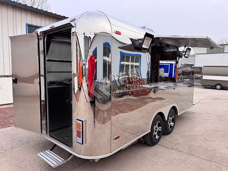 square-top food trailer