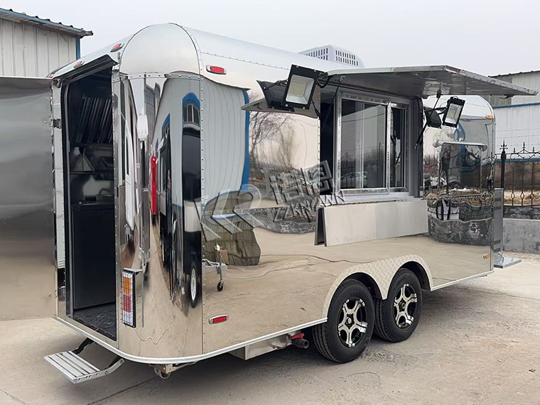 square-top food trailer
