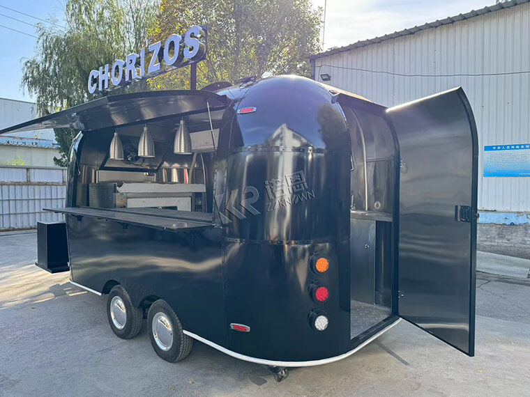 4m / 13.1ft Black Stainless Steel Spray Pente Airstream Chorizos Food Truck