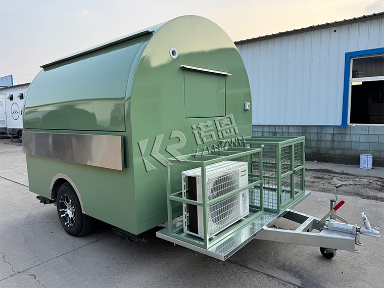 stainless steel coffee trailer