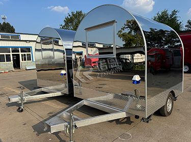 Airstream Style Roundtop Stainless Steel Fast Food Trailer