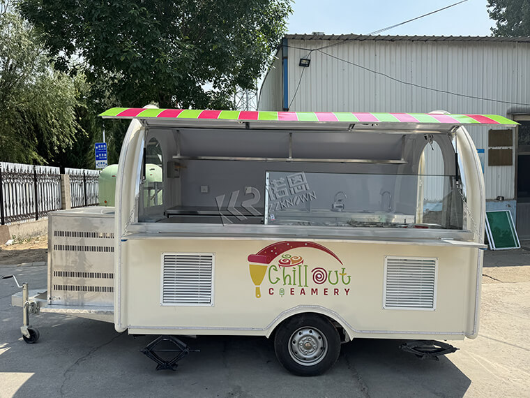 Hot Dog Food Cart Coffee Small Ice Cream Food Trailer Ka Mochini o Hakiloeng oa Leqhoa