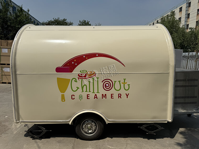Hot Dog Food Cart Coffee Small Ice Cream Food Trailer Ka Mochini o Hakiloeng oa Leqhoa