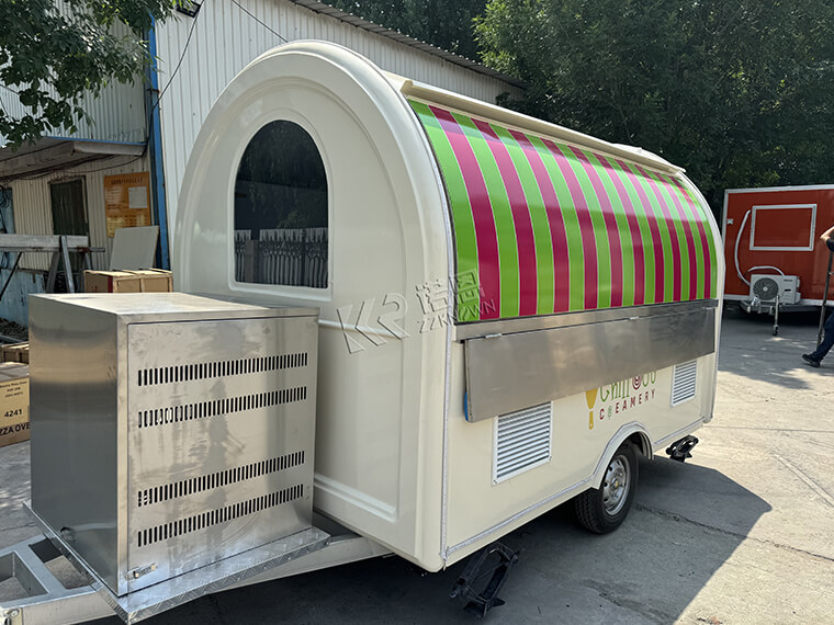 Hot Dog Food Cart Coffee Small Ice Cream Food Trailer Ka Mochini o Hakiloeng oa Leqhoa