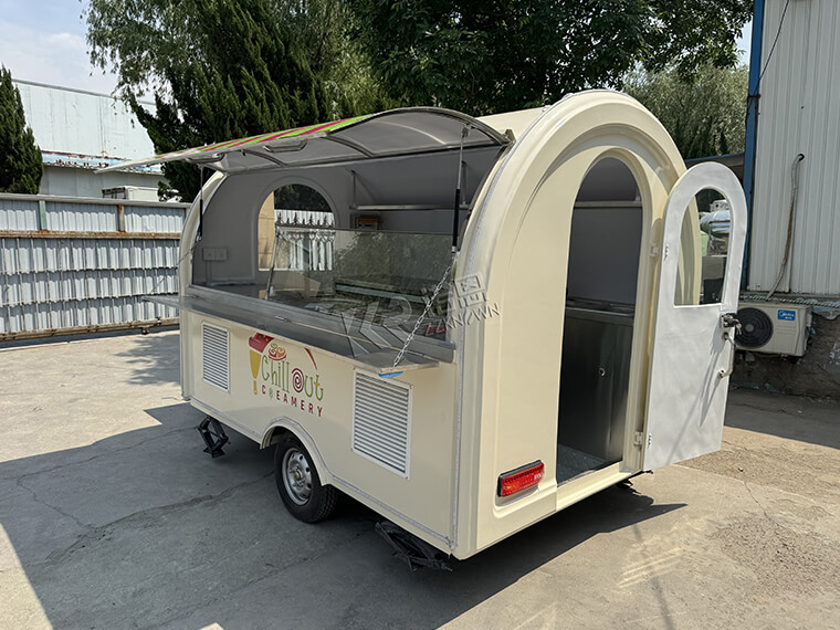 Hot Dog Food Cart Coffee Small Ice Cream Food Trailer Ka Mochini o Hakiloeng oa Leqhoa