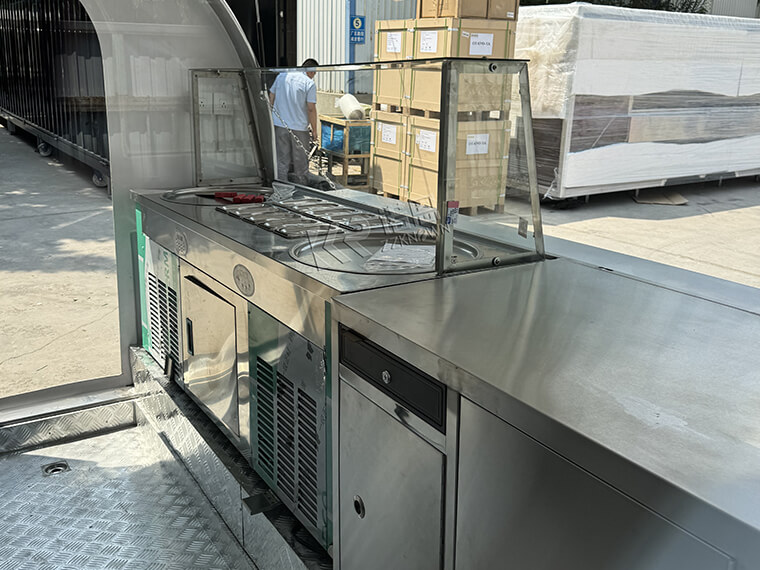 Hot Dog Food Cart Coffee Small Ice Cream Food Trailer Ka Mochini o Hakiloeng oa Leqhoa