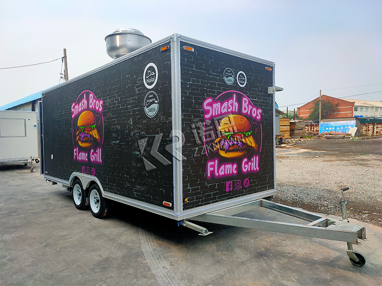 16ft Black Concession Food Trailer for Sale