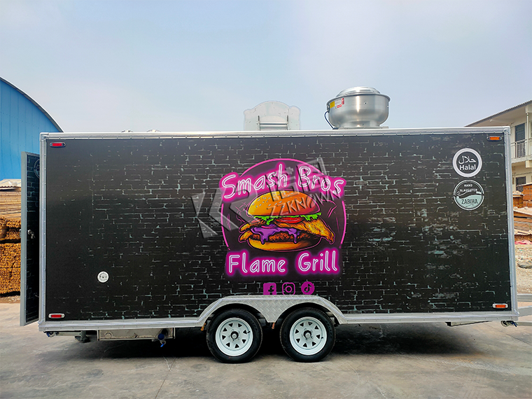 16ft Black Concession Food Trailer for Sale