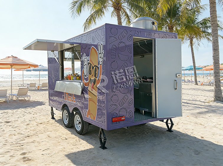 snack food trailer with fryer