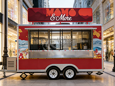 Red Momo Dumpling Food Truck Trailer for Sale