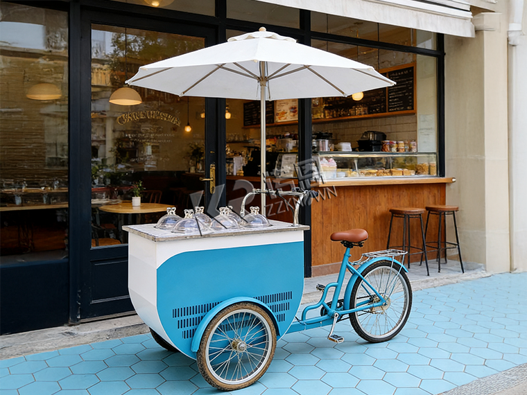 push cart ice cream freezer