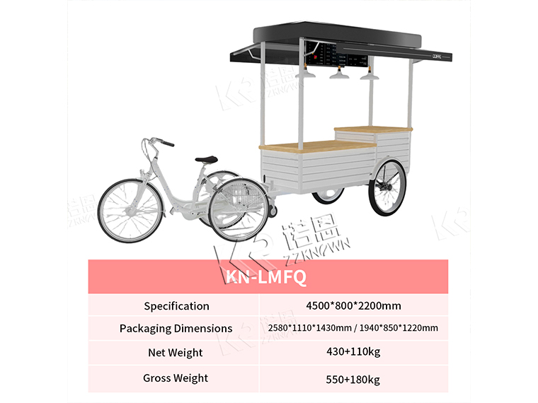 pedal powered coffee cart