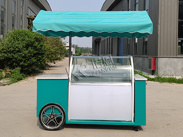 Ice Cream Cart with Display Freezer