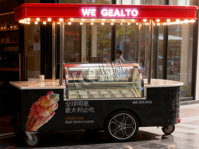 portable ice cream cart