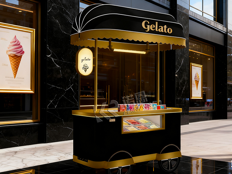 portable ice cream freezer cart