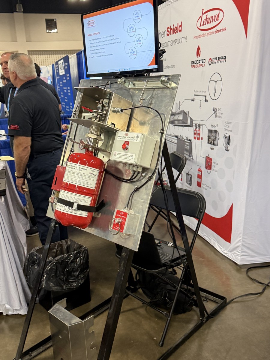 Food trailer fire suppression system displayed by a U.S. supplier at FTO Expo 2026