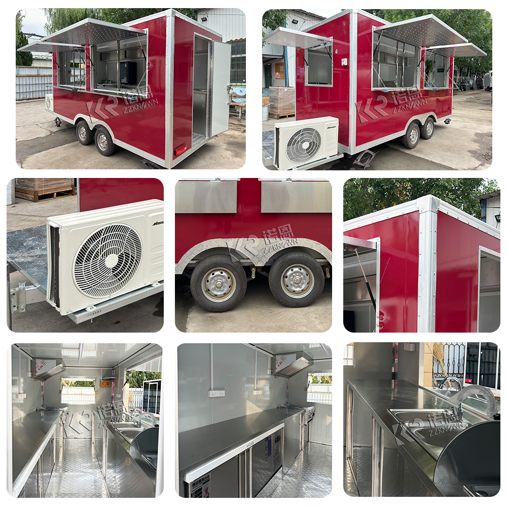 Hot-Selling 4m Red Square Food Truck for Sale – Limited Offer
