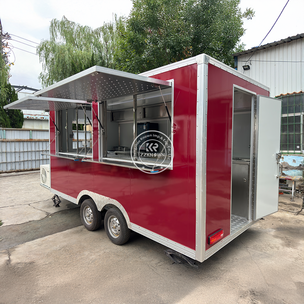 Hot-Selling 4m Red Square Food Truck for Sale – Limited Offer