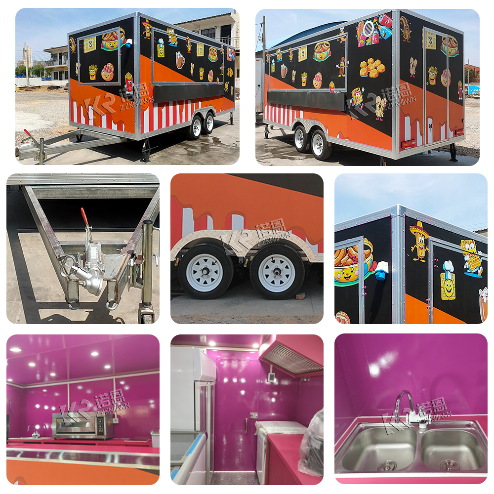 5-Meter Purple Square Food Trailer – Fully Customized & Branded