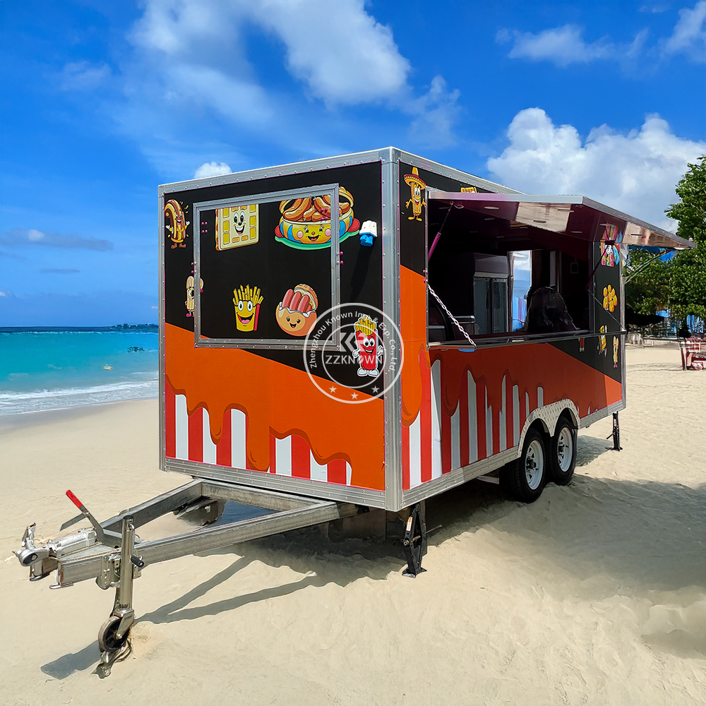 Purple Square Mobile Food Trailer – 5×2×2.3m Custom Trailer