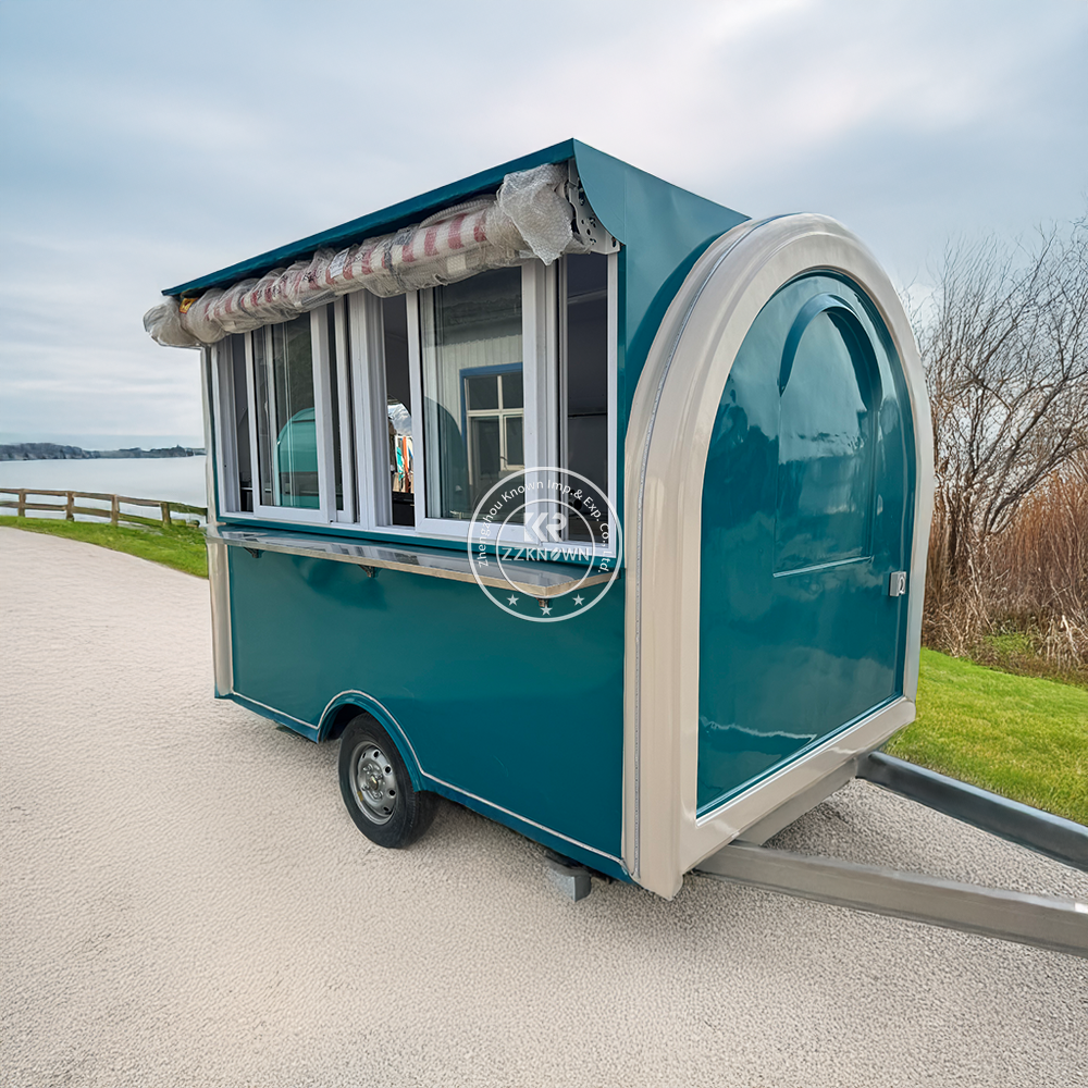 Custom Mobile Snack Cart – Compact 2.8M Food Trailer with Full Kitchen Setup