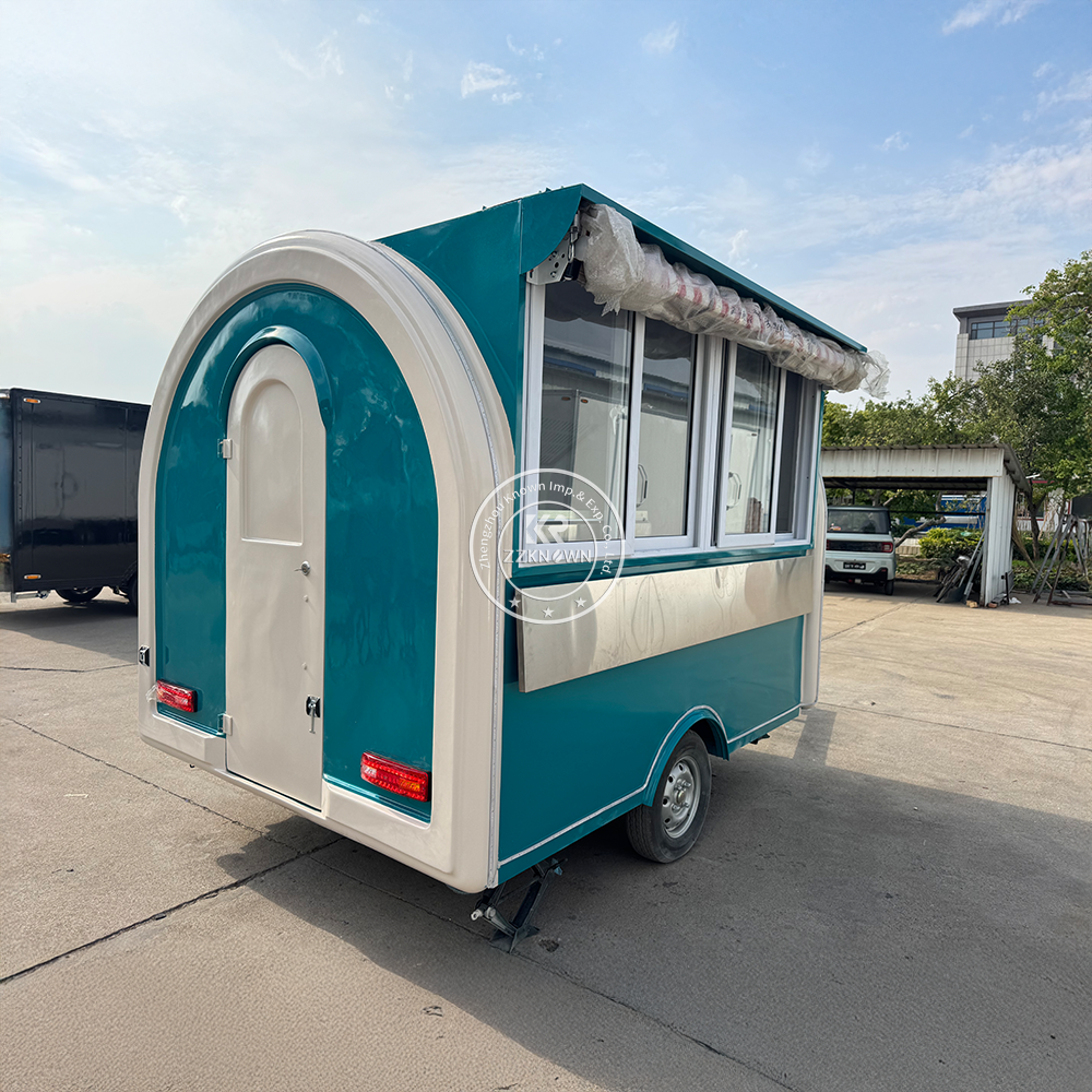 Mobile Snack Trailer – 2.8m Custom Food Cart with Sink, Tables & US Power | ZZKNOWN Manufacturer