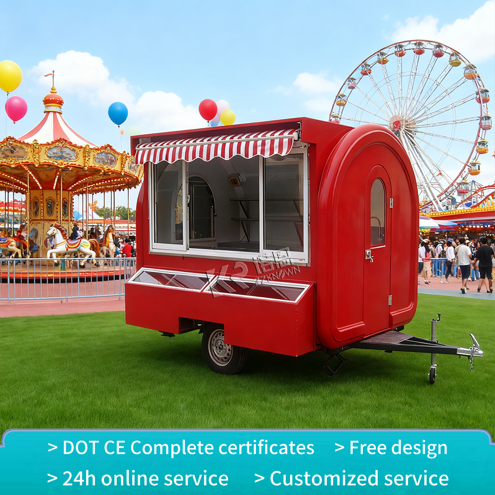 Mobile Snack Cart with Awning | Street Food Trailer for Sale