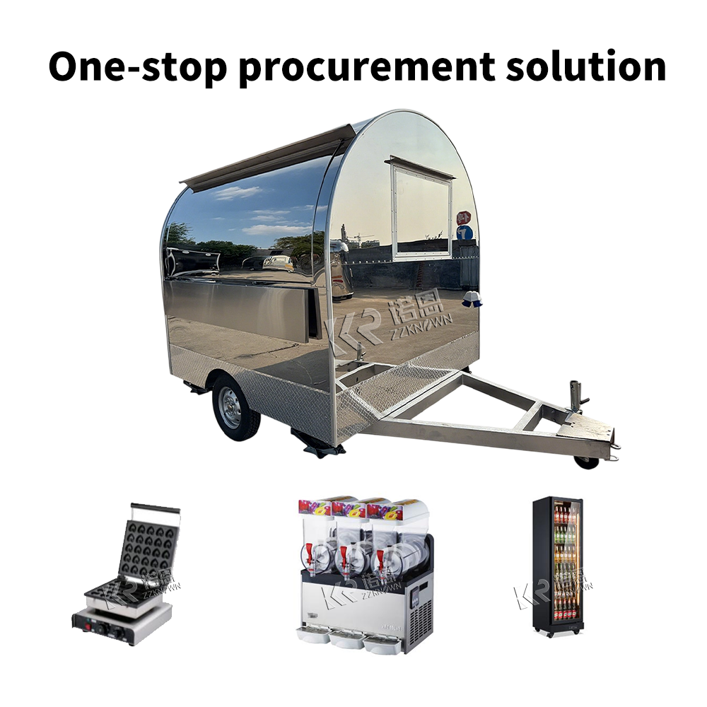 Stainless Steel Small Food Trailer | China Snack Cart Supplier