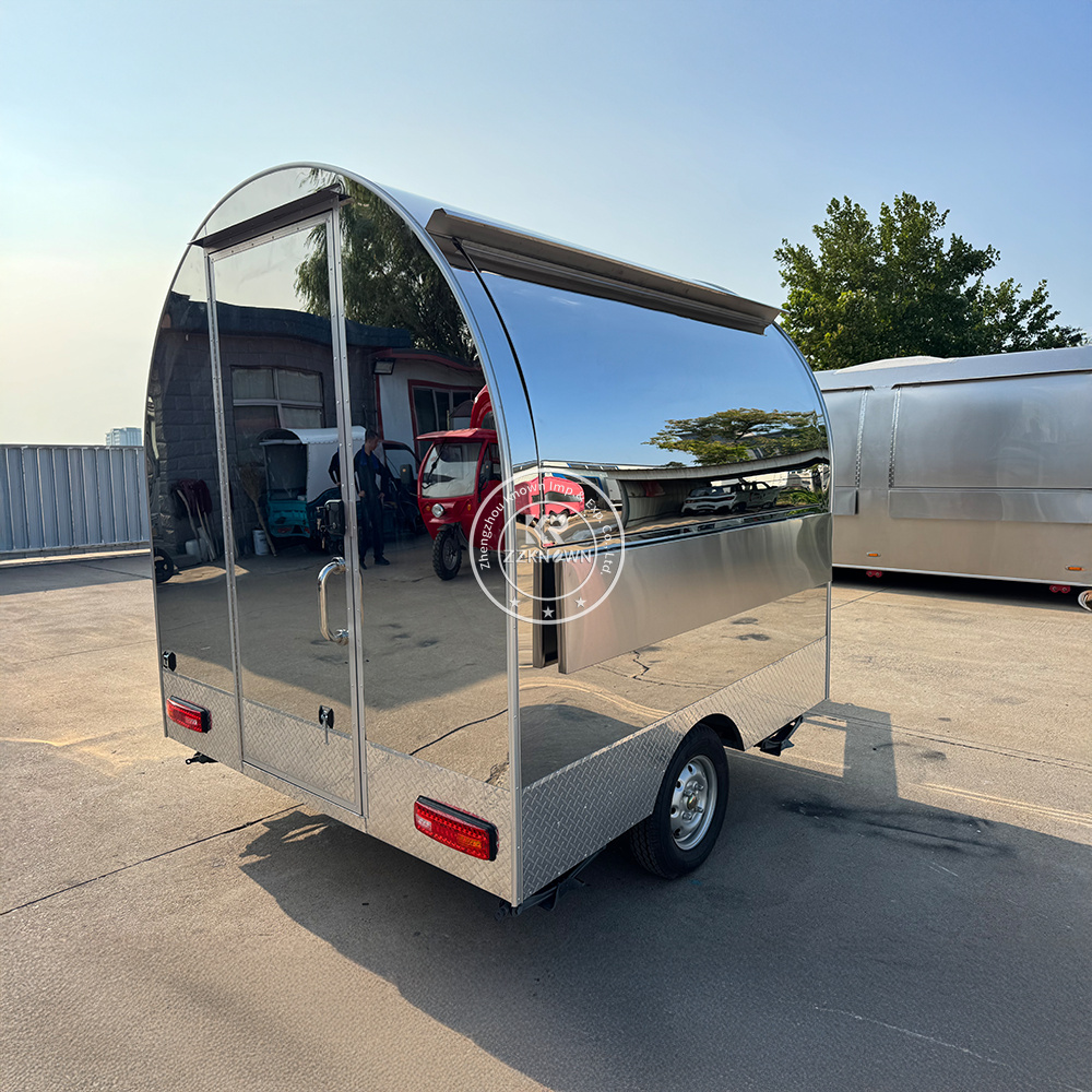 Custom Small Food Trailer | Stainless Steel Snack Cart Wholesale
