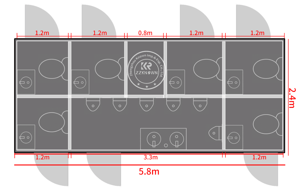 Toilet Container For Sale | Prefab Modular Restroom Cabin With Water System | ZZKNOWN