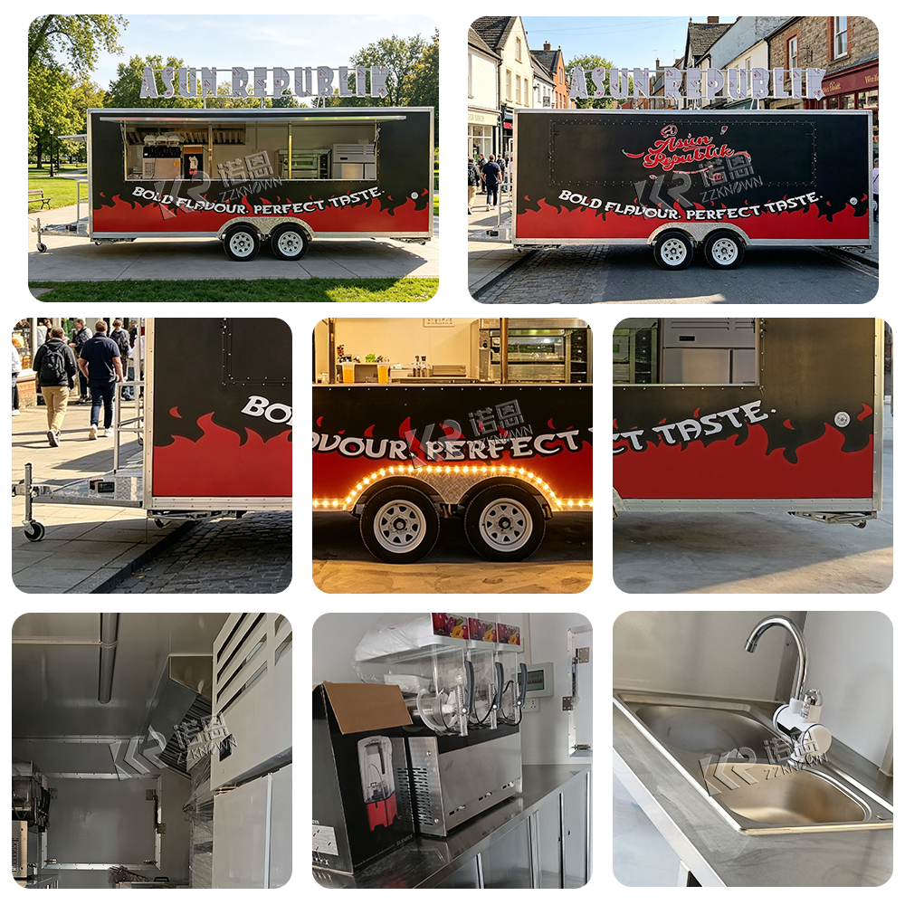 Food Cart Trailer for Sale | Compact Catering Trailer by ZZKNOWN