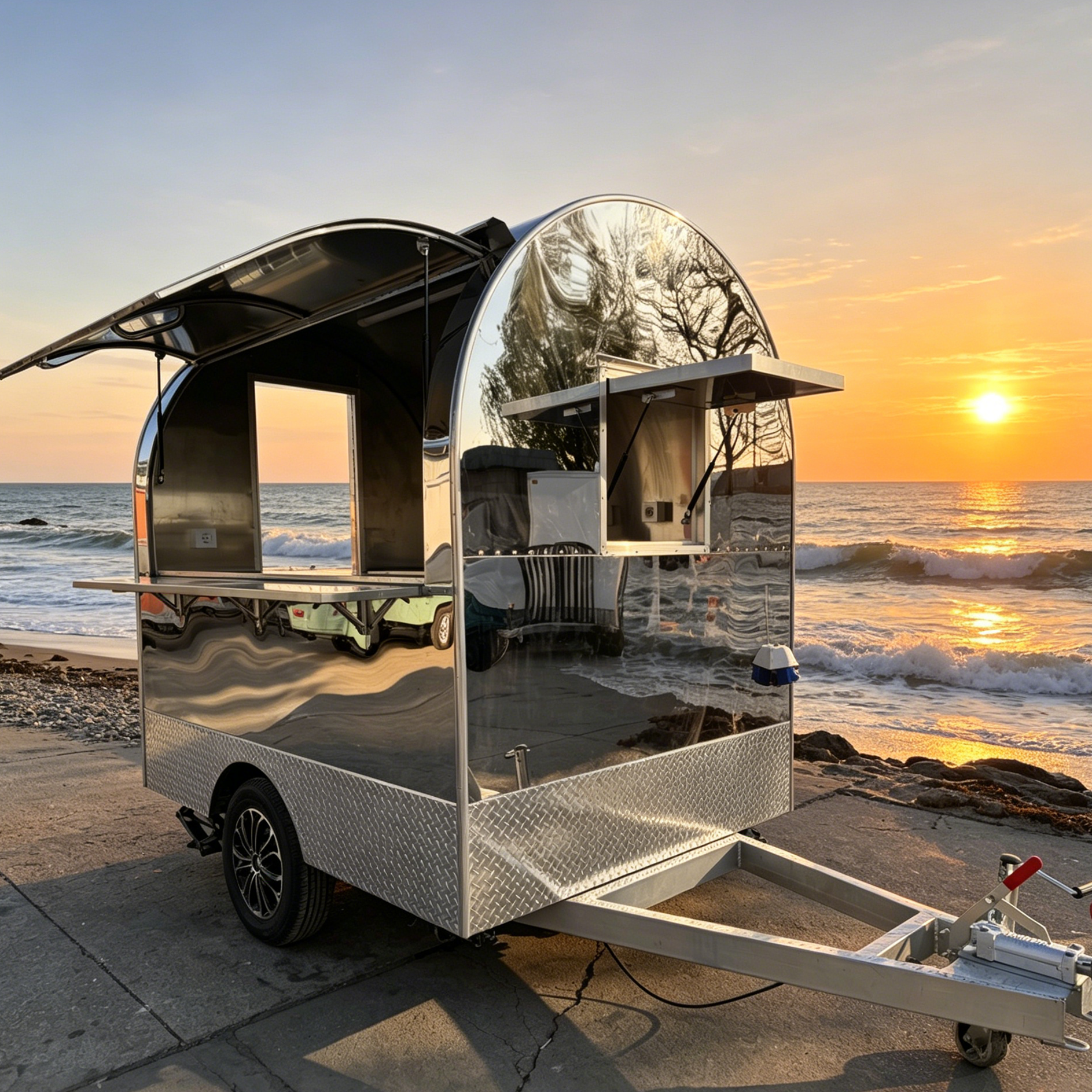 Small Mobile Food Cart for Sale | Compact Street Food Cart by ZZKNOWN