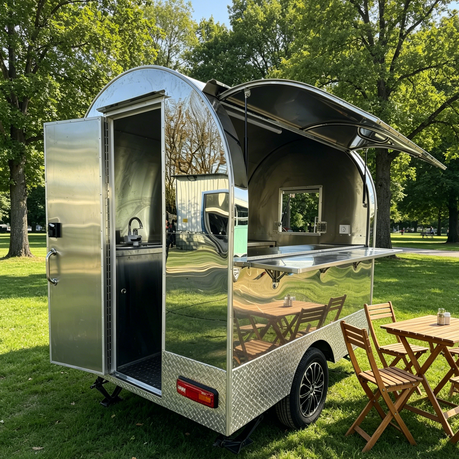 Small Mobile Food Cart for Sale | Compact Street Food Cart by ZZKNOWN
