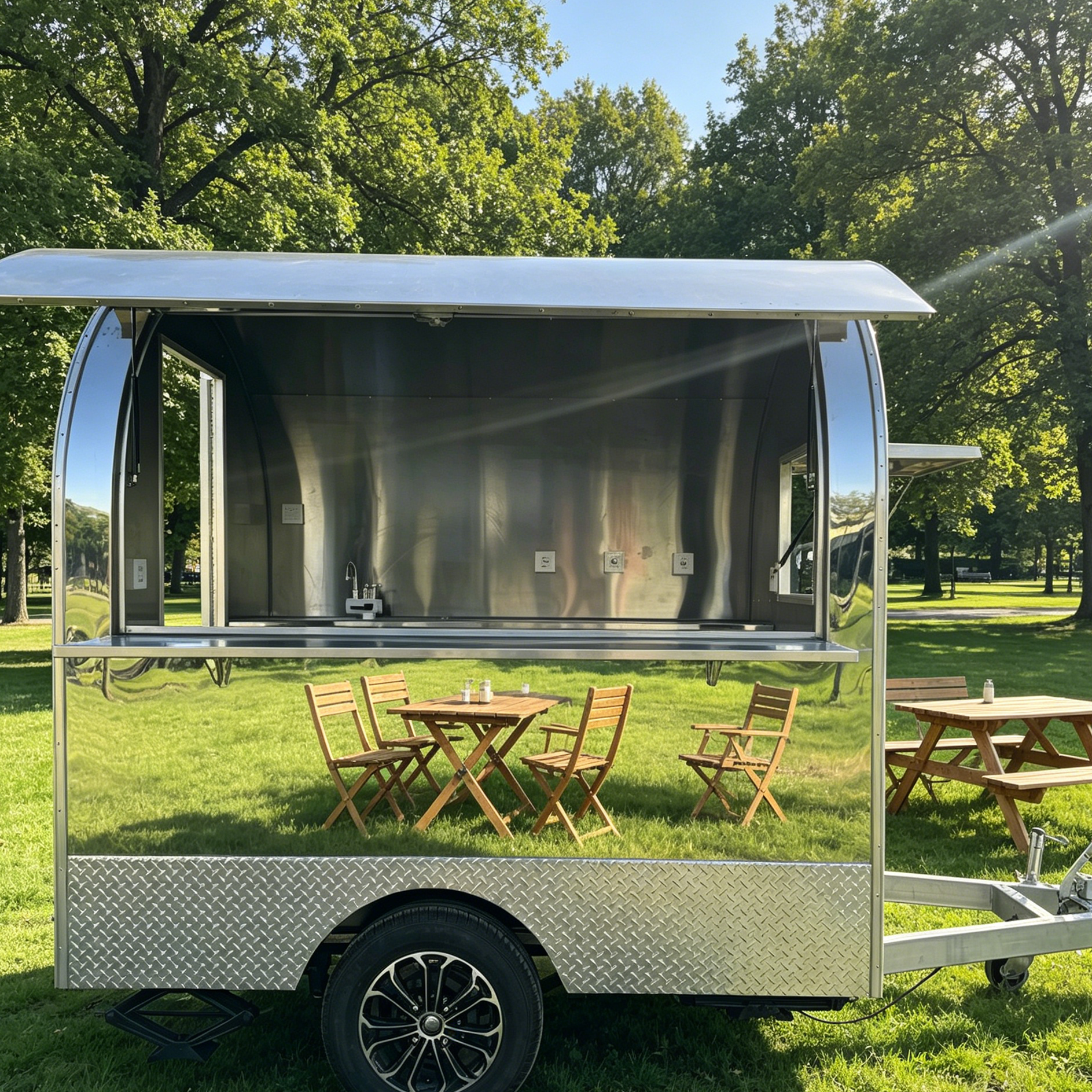 Small Mobile Food Cart for Sale | Compact Street Food Cart by ZZKNOWN