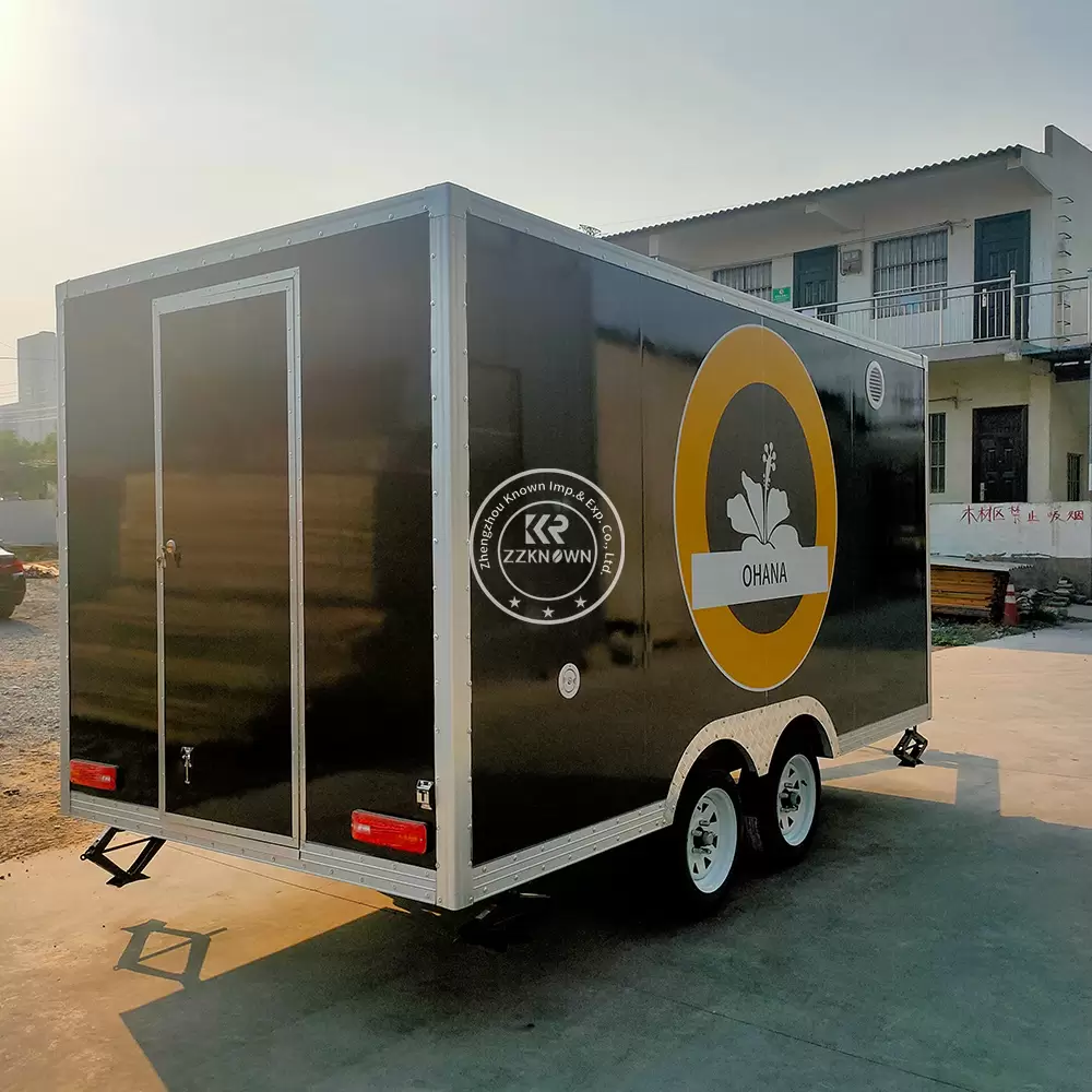 Real ZZKNOWN custom burger food trailer project with serving window